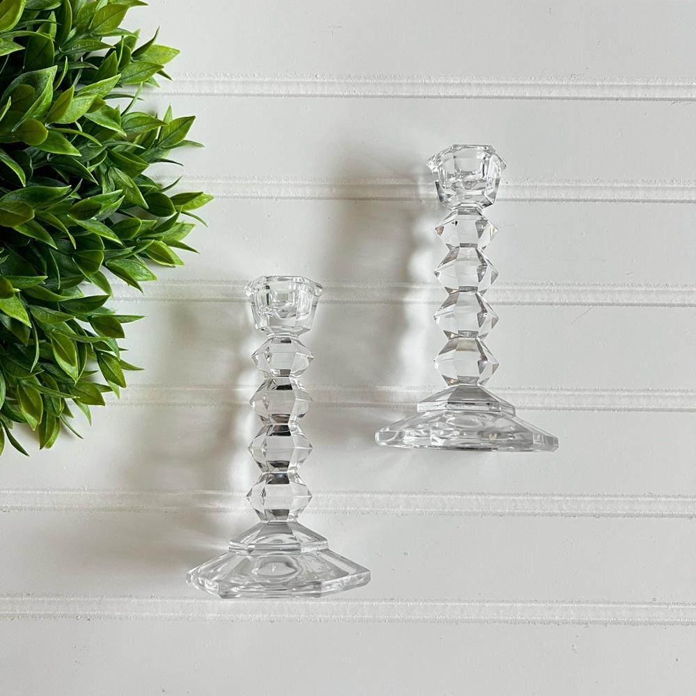 Mikasa Crystal Candle Holders